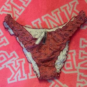 PINK Victoria's Secret Red Gingham Bikini Bottom